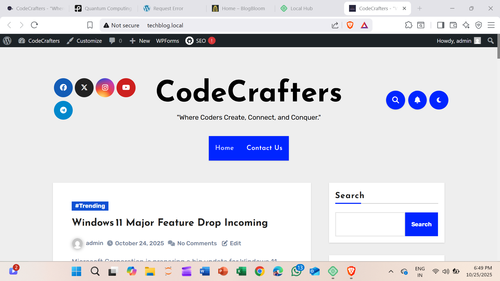 WordPress Website (codecrafter)